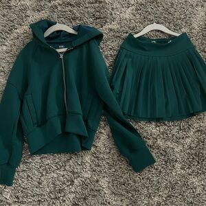 Abercrombie Kids Green Hoodie and Skirt Set
